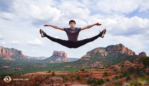 Edwin Fu w arizońskim Red Rock State Park. (fot Hirofumi Kobayashi)