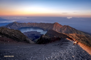 Nasz nieustraszony kontrabasista wybrał się również na wspinaczkę górską. Gunung Rinjani, czynny wulkan na wyspie Lombok, Indonezja, ma 3726 metrów nad poziomem morza. Mimo wszystko, TK podejmuje wyzwanie.